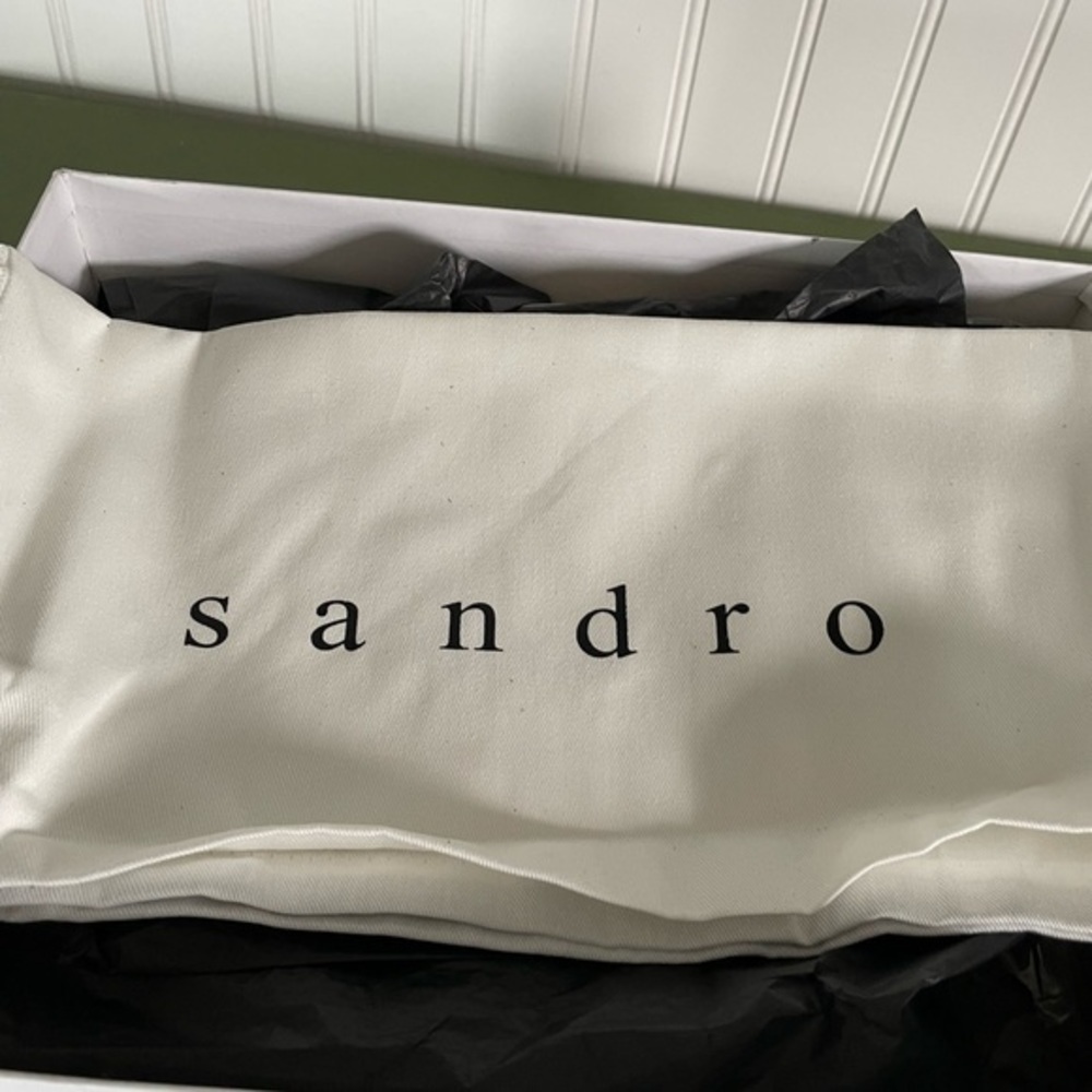 NWT Sandro Paris Santiag Marron Foncé H20RAPH Boots in Tobacco Suede *Fr… - Picture 11 of 15